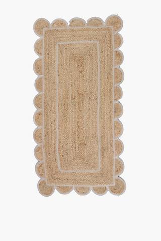 Jute Scalloped Rug, 70x140cm