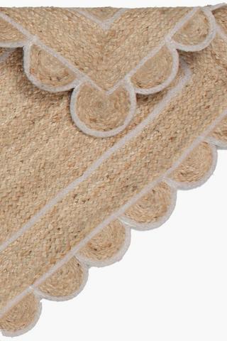 Jute Scalloped Rug, 70x140cm