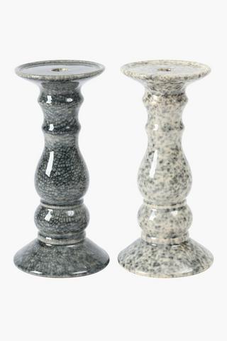 Assorted Ceramic Pillar Candle Holder, 12x27cm