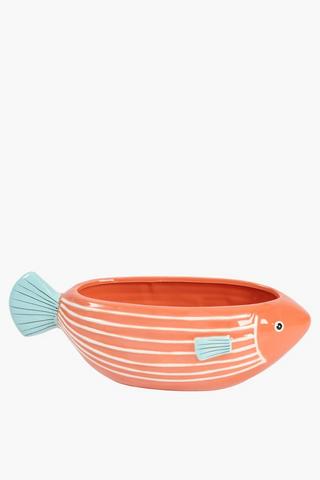 Ceramic Fish Planter, 32.5x12cm