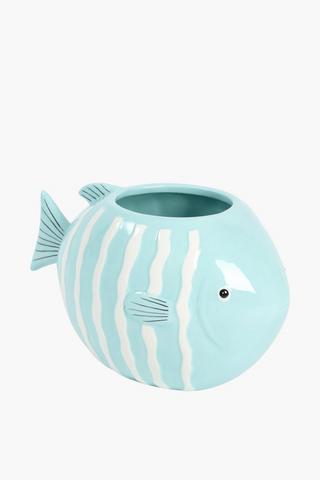 Ceramic Fish Planter, 24x14cm