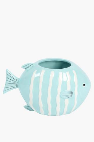 Ceramic Fish Planter, 24x14cm