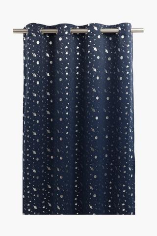 Eyelet Blockout Space Curtain, 140x225cm