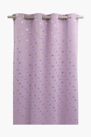 Eyelet Block Out Unicorn Curtain, 140x225cm