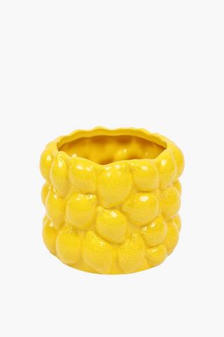Lemon Zest Planter, 17cm