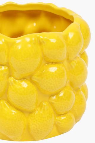Lemon Zest Planter, 17cm