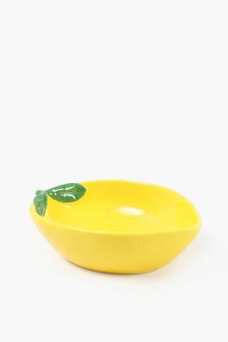 Lemon Leaf Serving Bowl