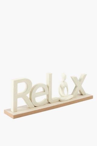 Relax Yoga Sign, 36x13cm