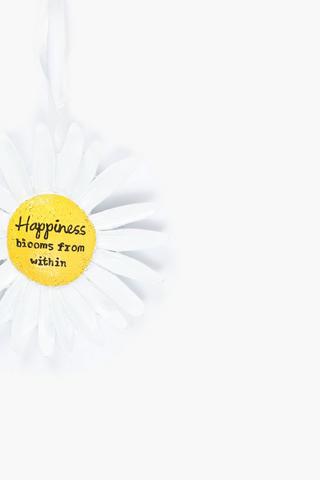 Daisy Happiness Hanging Sign, 13x22cm