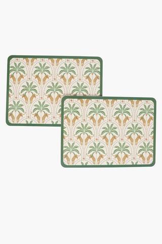 2 Pack Palm Cork Placemats