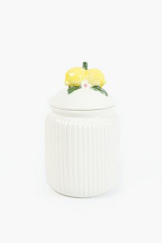 Lemon Leaf Storage Jar