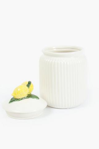 Lemon Leaf Storage Jar