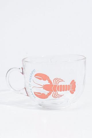 Lobster Clear Glass Mug, 400ml