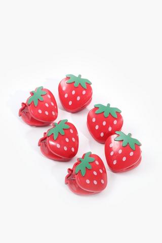 6 Piece Strawberry Bag Clips