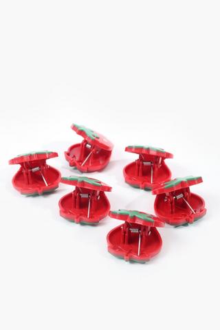 6 Piece Strawberry Bag Clips