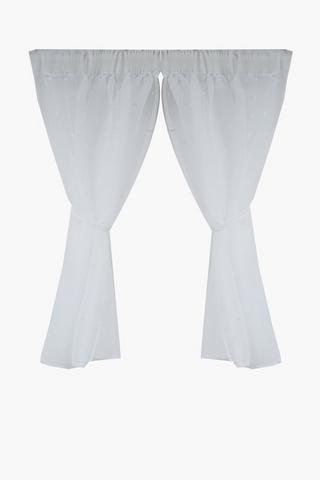 2 Pack Cafe Dot Curtain, 110x120cm