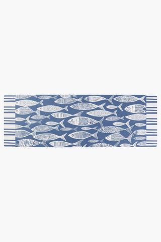 Printed Fish Kitchen Mat, 40x120cm