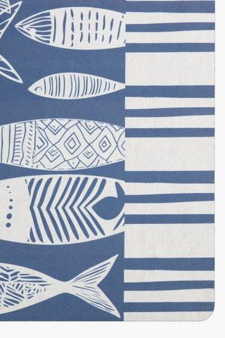 Printed Fish Kitchen Mat, 40x120cm