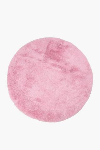 Wave Faux Fur Round Shaggy Rug 120cm