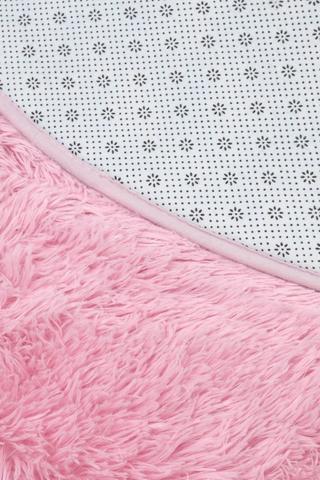 Wave Faux Fur Round Shaggy Rug 120cm