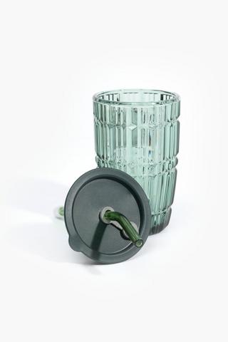 Palm Facet Glass Sippy Cup