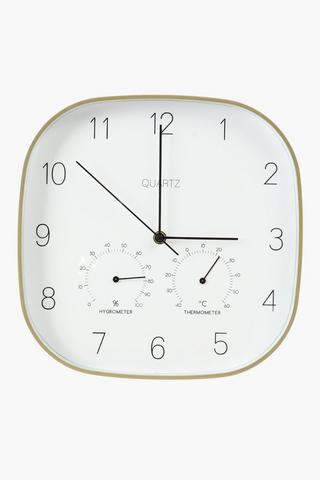 Plastic Tri Clock, 30cm