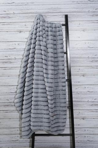Ribbed Faux Fur Blanket, 150x180cm