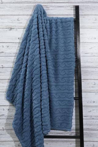 Cable Sherpa Geometric Blanket, 125x150cm