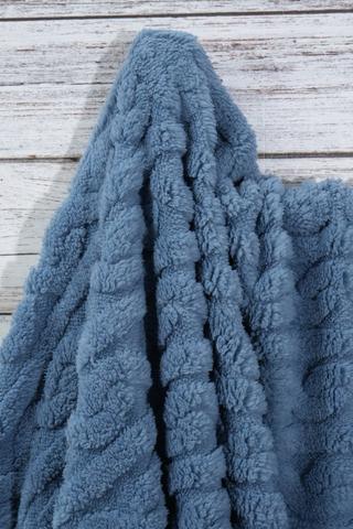 Cable Sherpa Geometric Blanket, 125x150cm