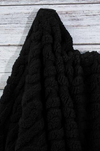 Cable Sherpa Geometric Blanket, 125x150cm