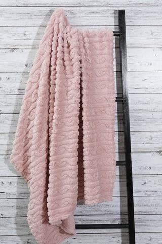 Cable Sherpa Geometric Blanket, 125x150cm