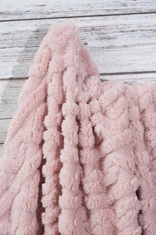 Cable Sherpa Geometric Blanket, 125x150cm