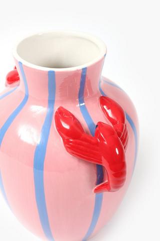 Lobster Stripe Vase, 13x29cm