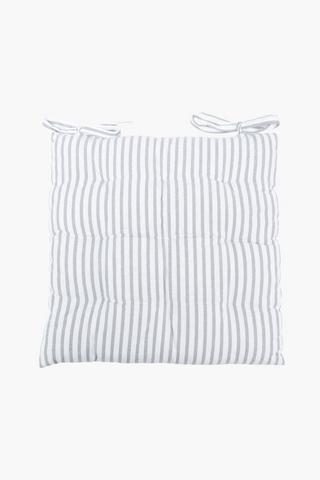 Nile Stripe Cotton Chairpad, 38x38cm