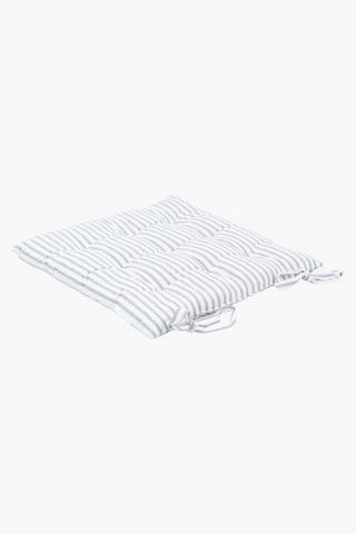 Nile Stripe Cotton Chairpad, 38x38cm