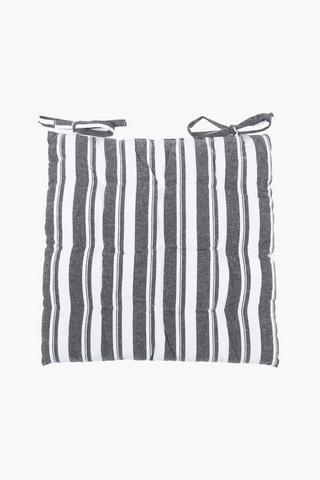 Rio Stripe Cotton Chairpad, 38x38cm