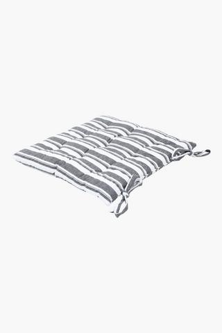 Rio Stripe Cotton Chairpad, 38x38cm