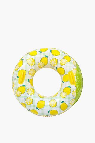 Inflatable Lemon Pool Ring, 93cm