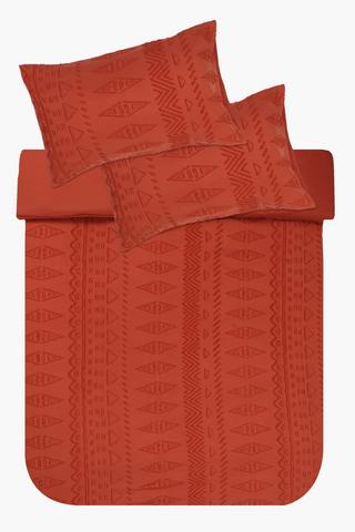 Soft Touch Clipped Geometric Duvet Cover Set