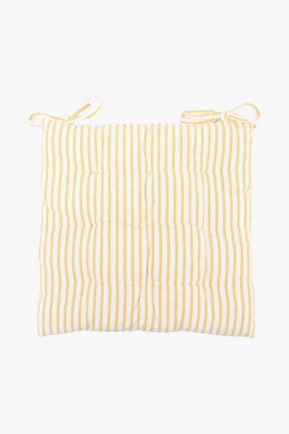 Nile Stripe Cotton Chairpad, 38x38cm