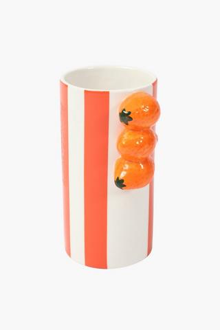 Naartjie Stripe Vase, 8x17.5cm