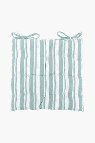 Rio Stripe Cotton Chairpad, 38x38cm
