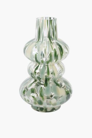 Speckle Glass Urn Vase, 30cm