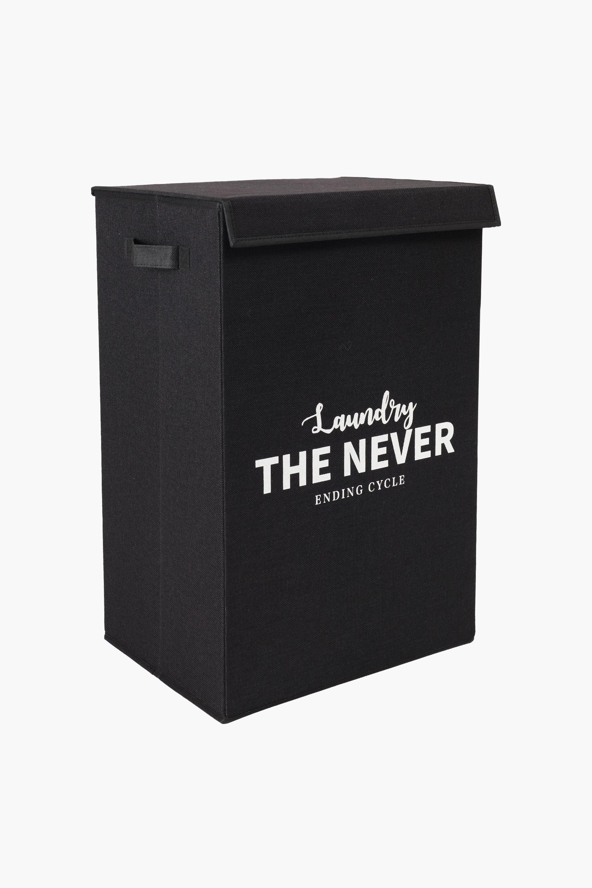 Script Knock Down Laundry Basket
