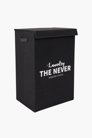 Script Knock Down Laundry Basket