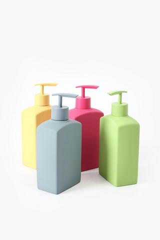 Ceramic Rubber Coated Rectangular Soap Dispenser
