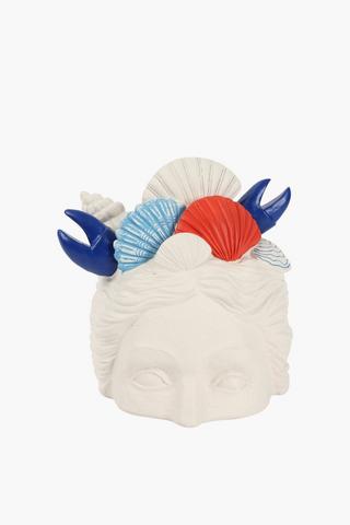 Coastal Crown Lady Statue, 25.5x24cm
