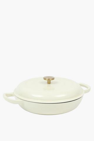 Enamel Round Flat Pot