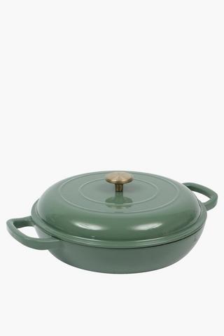 Enamel  Round Flat Pot