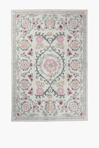 Digital Print Zinnia Botanical Rug, 120x180cm